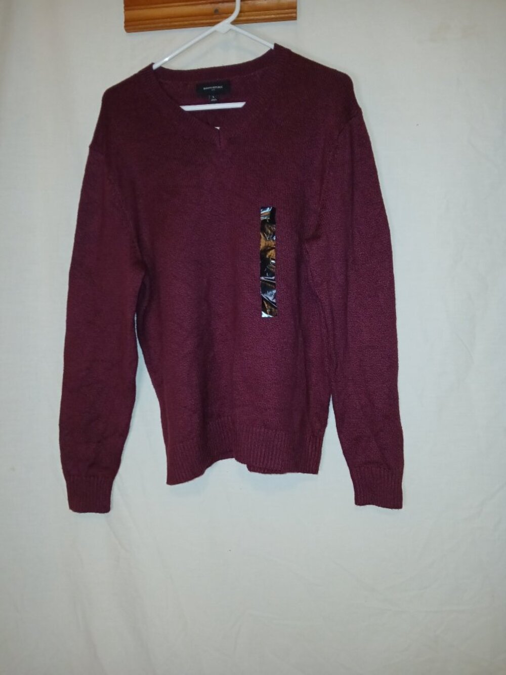 Banana Republic Burgundy V-Neck Sweater